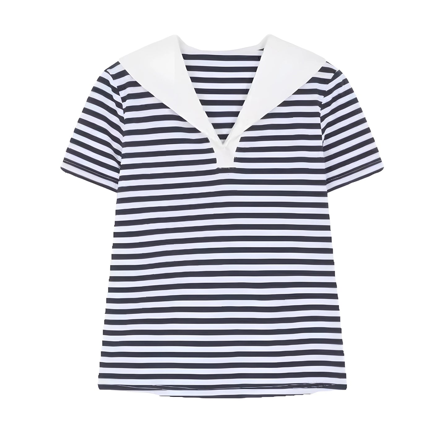 Marina Stripe Collar T-Shirt