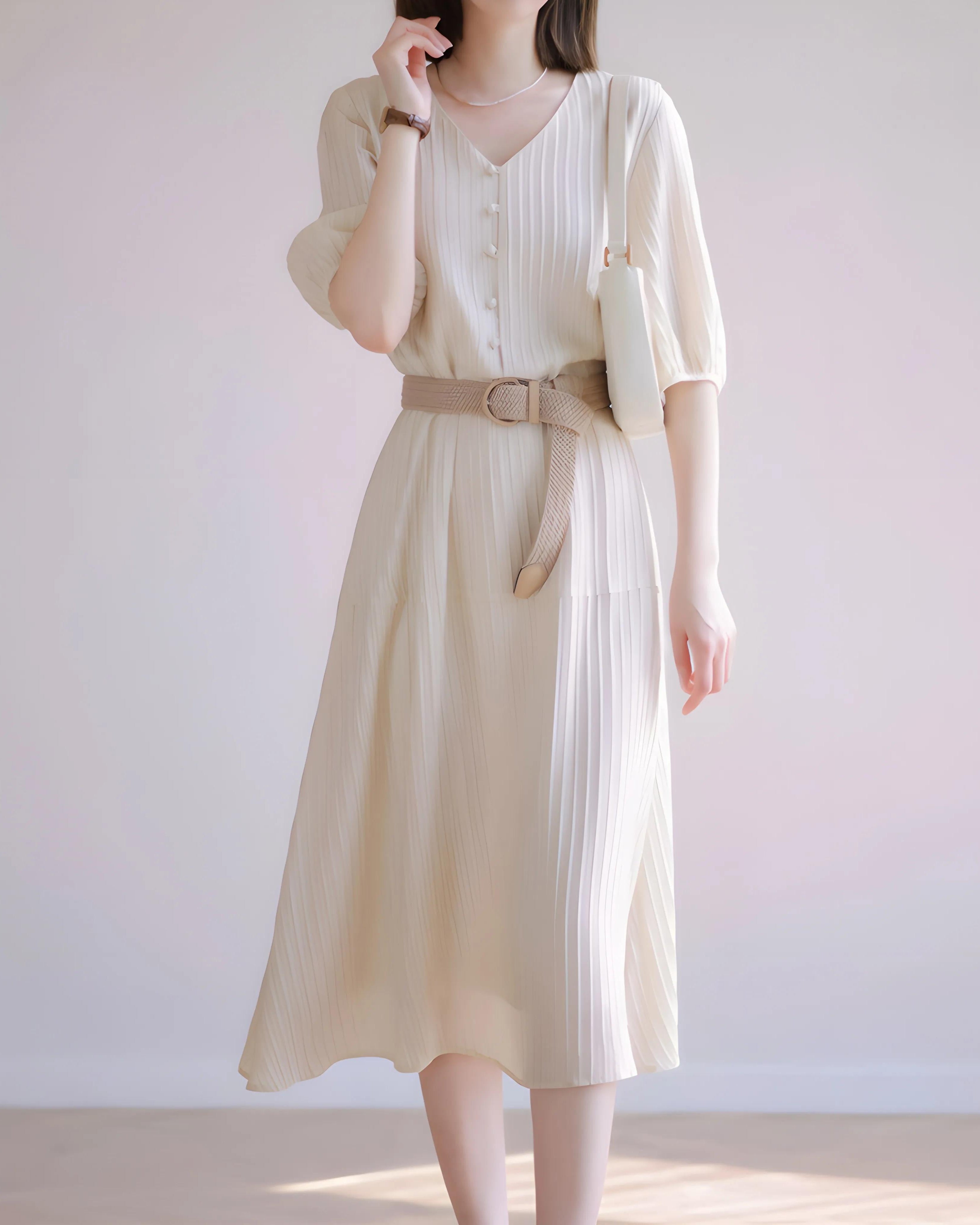 Eloise Pleated Ease Dress