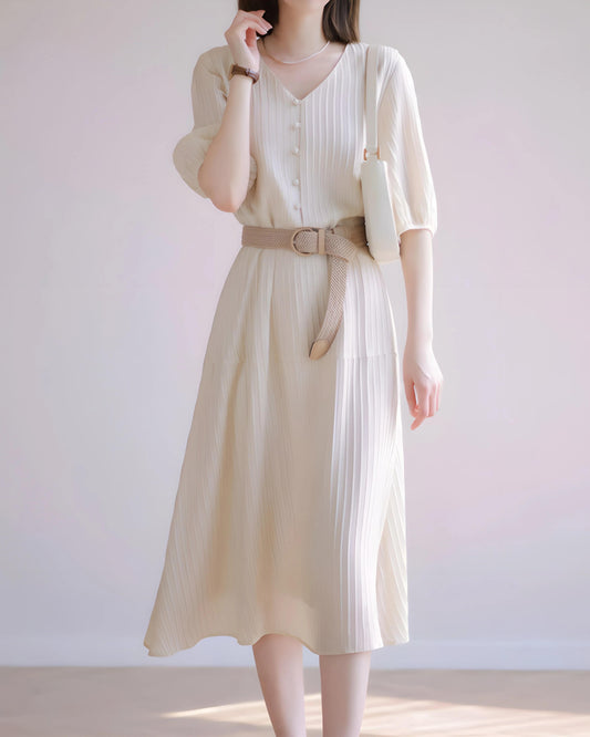 Eloise Pleated Ease Dress