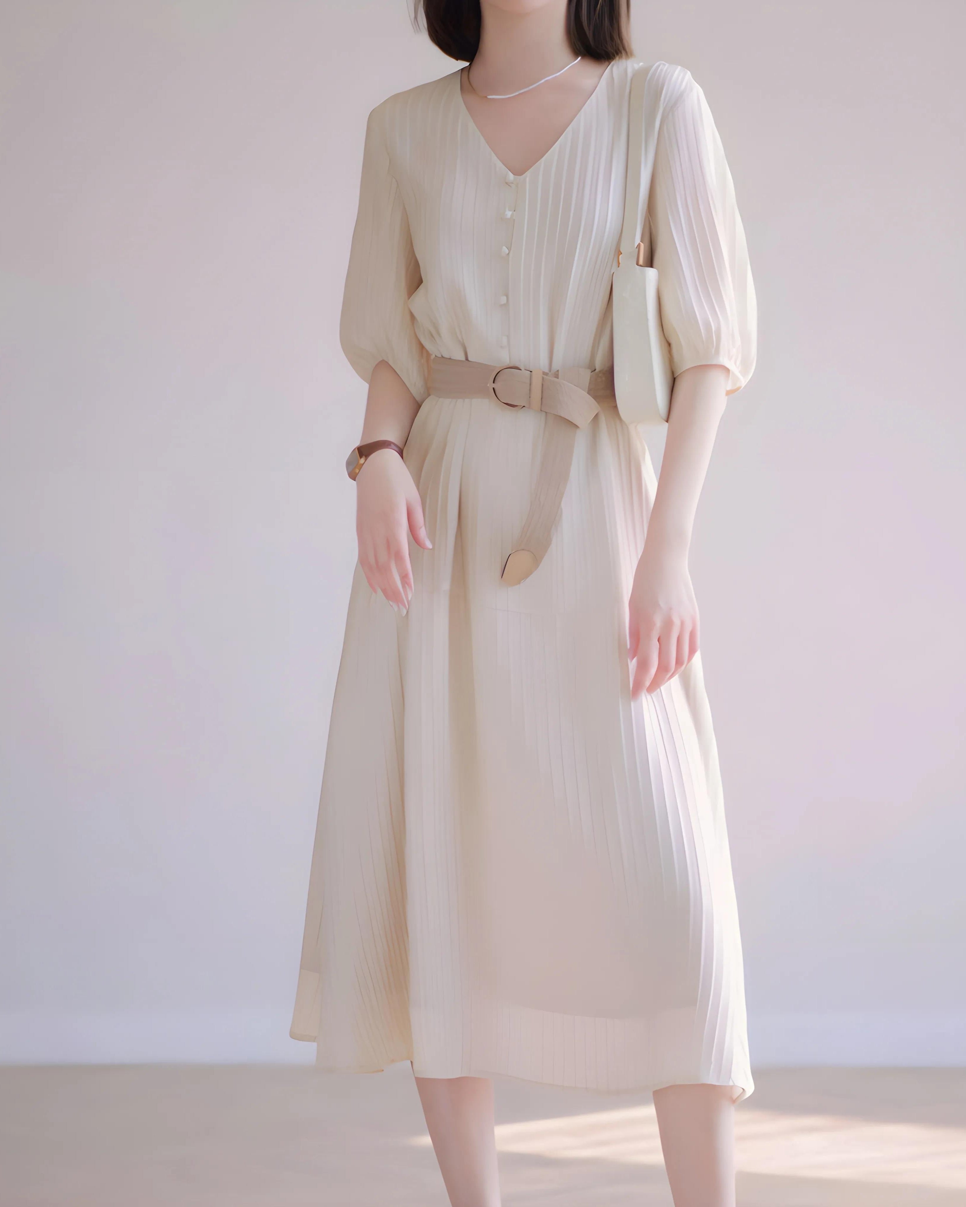 Eloise Pleated Ease Dress