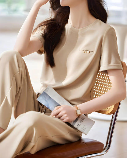 Elara Pearl Pocket Casual Chic Set