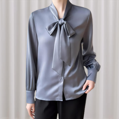 Lina Calm Stripe Drape Blouse
