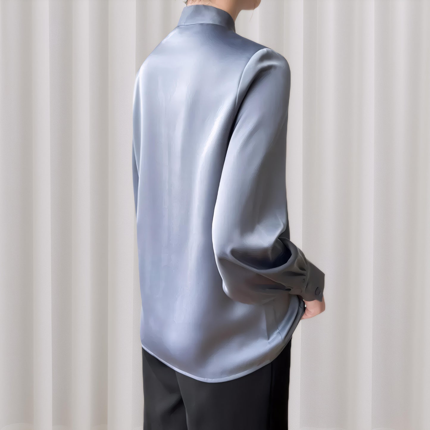 Lina Calm Stripe Drape Blouse