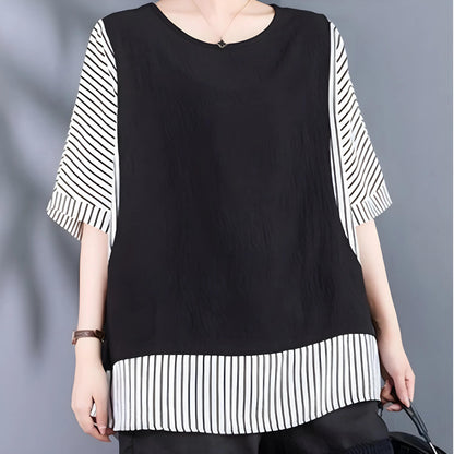 Faye Stitch Stripe Panel T-Shirt