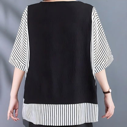 Faye Stitch Stripe Panel T-Shirt