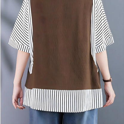 Faye Stitch Stripe Panel T-Shirt