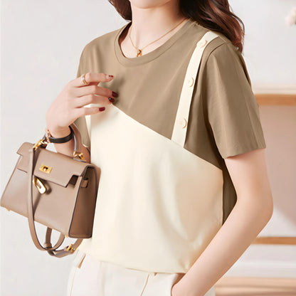 Mira Diagonal Button T-Shirt