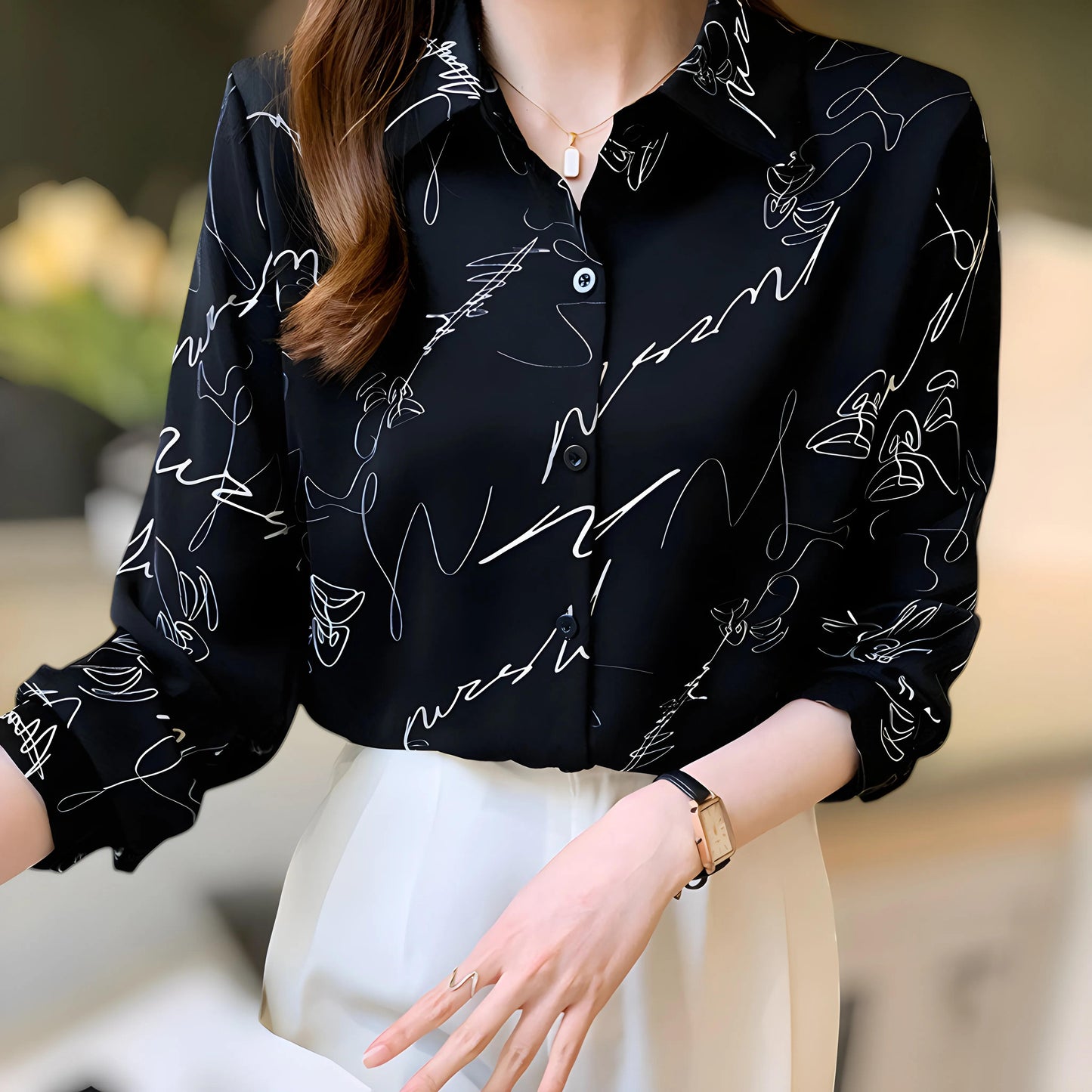 Luna Whisper Stroke Blouse