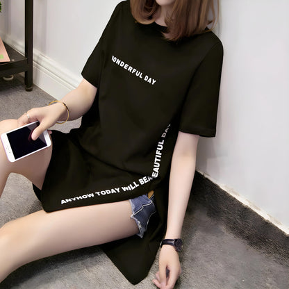 Marlo Clean Letter T-shirt Dress