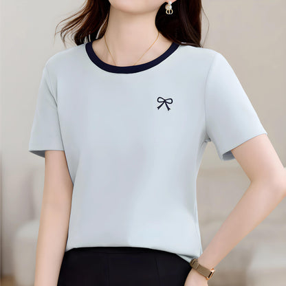 Lea Tiny Bow Detail T-Shirt