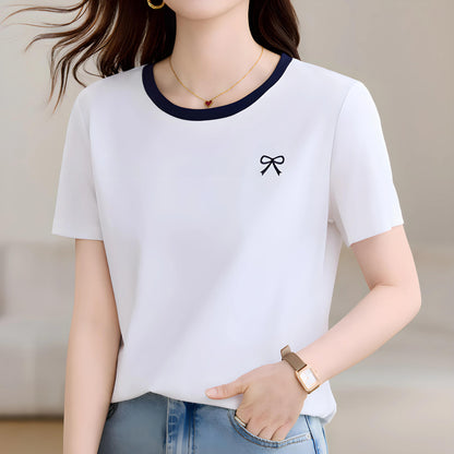 Lea Tiny Bow Detail T-Shirt