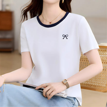 Lea Tiny Bow Detail T-Shirt