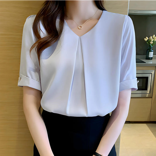 Amora Calm Pleat Blouse