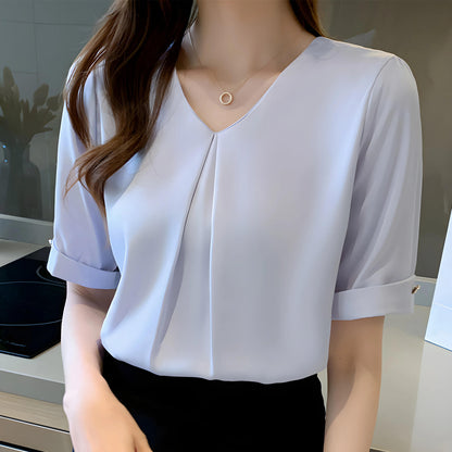 Amora Calm Pleat Blouse