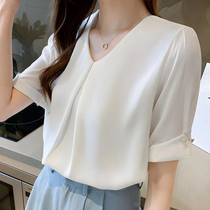 Amora Calm Pleat Blouse