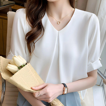 Amora Calm Pleat Blouse