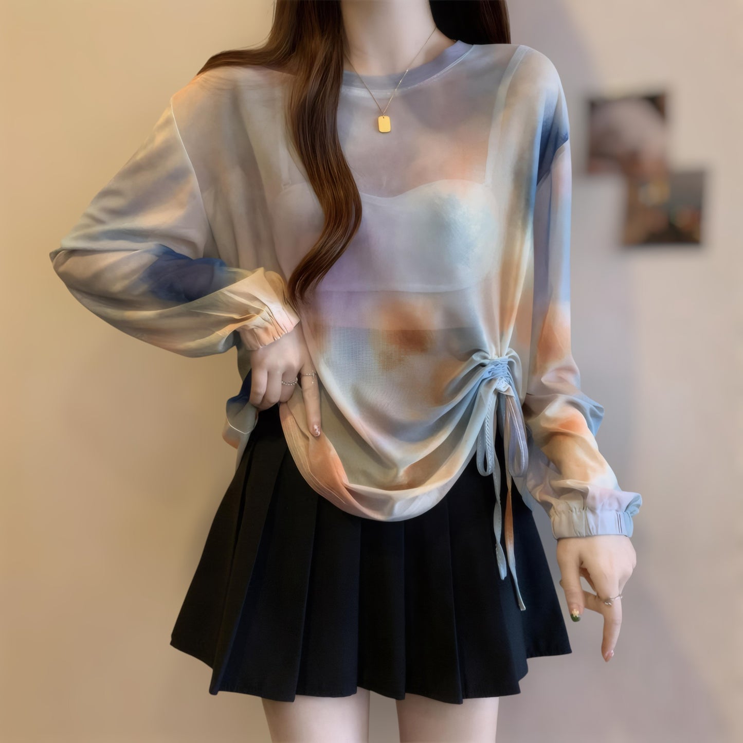 Mira Haze Side Draw Blouse