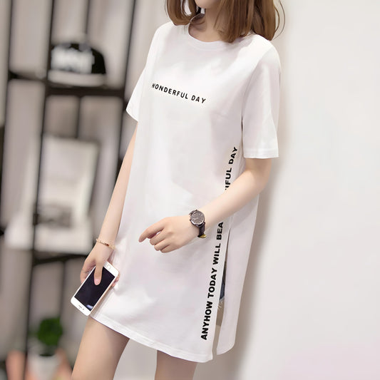 Marlo Clean Letter T-shirt Dress