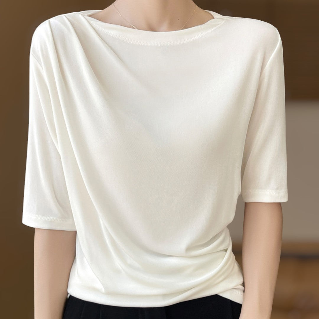 Elise Drape Acetate T-Shirt