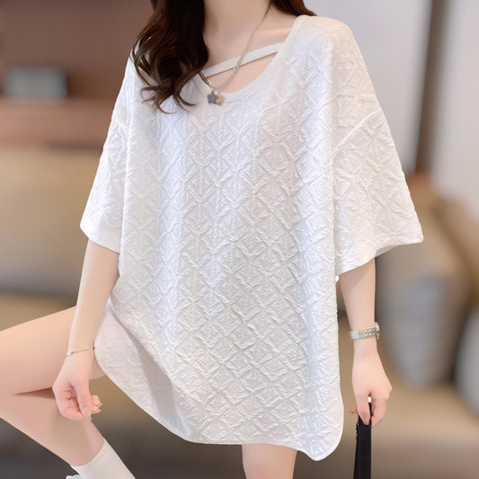 Liora Cross Texture T-Shirt