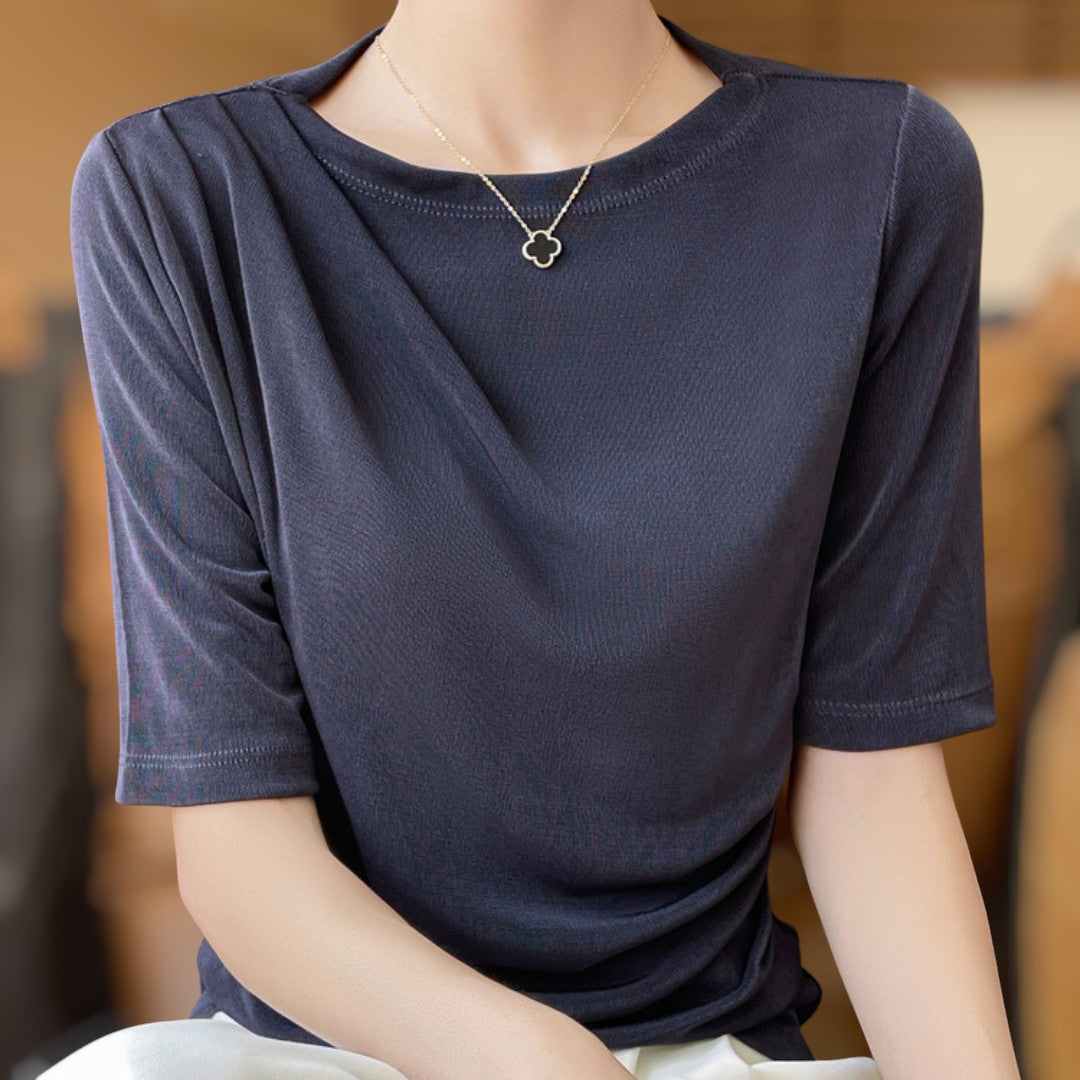 Elise Drape Acetate T-Shirt