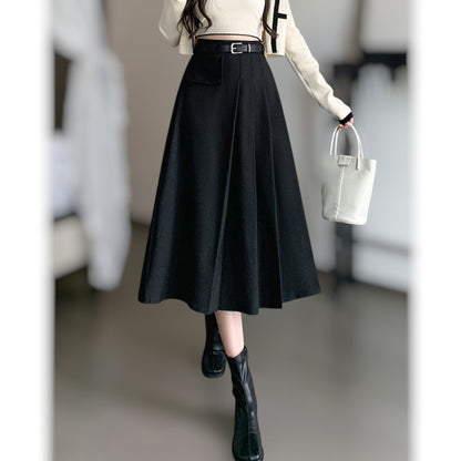 Vera Soft Pleat Belted Skirt