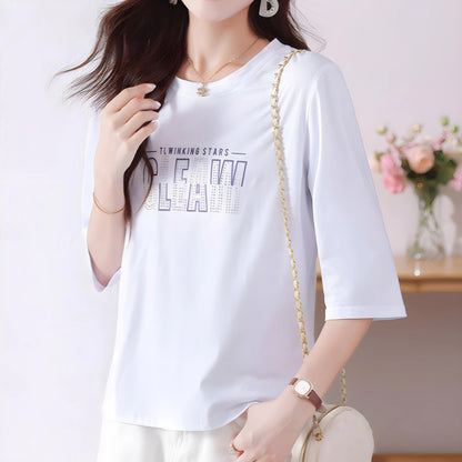Lyra Glow Text Half Sleeve T-Shirt