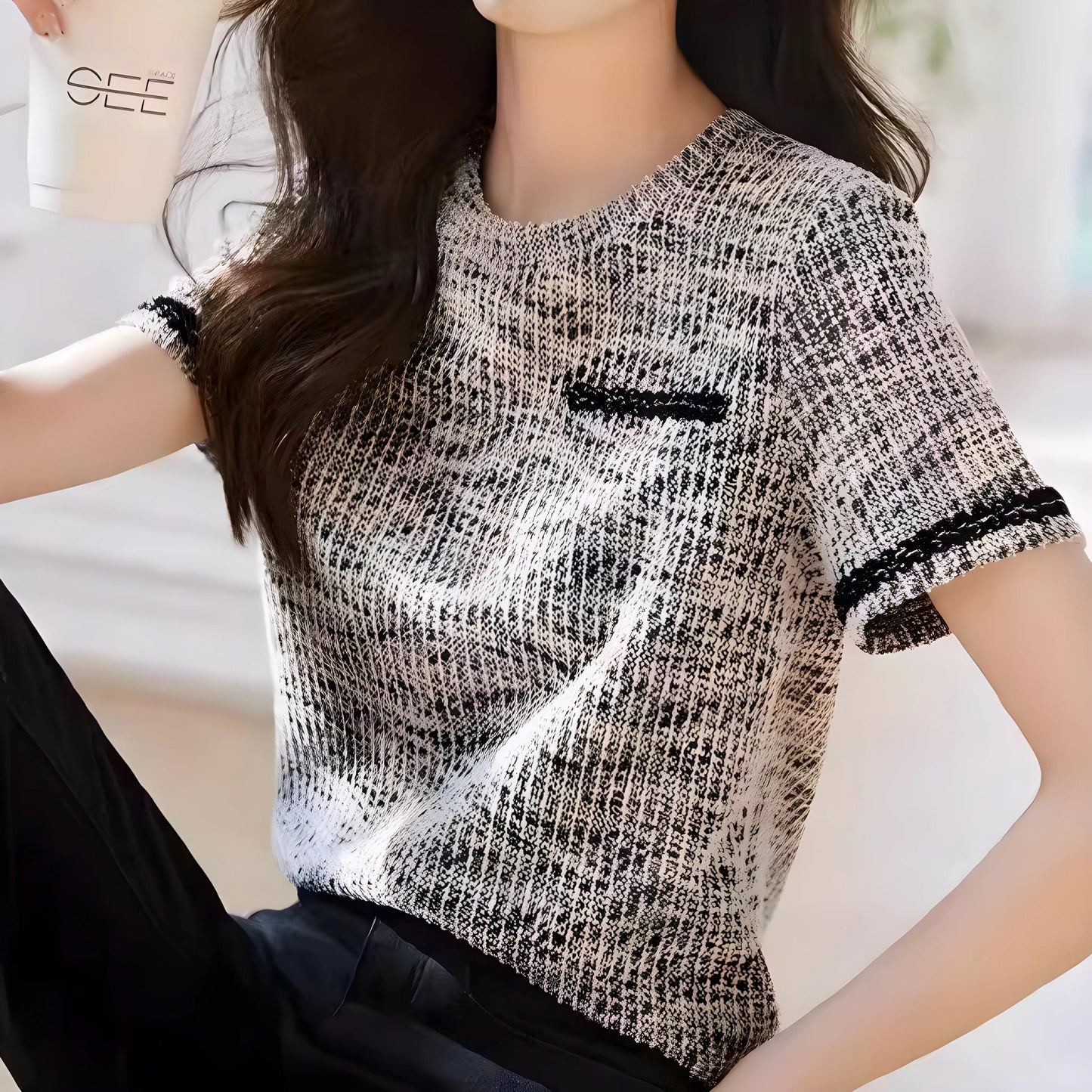 Clarisse Soft Texture Knit Top