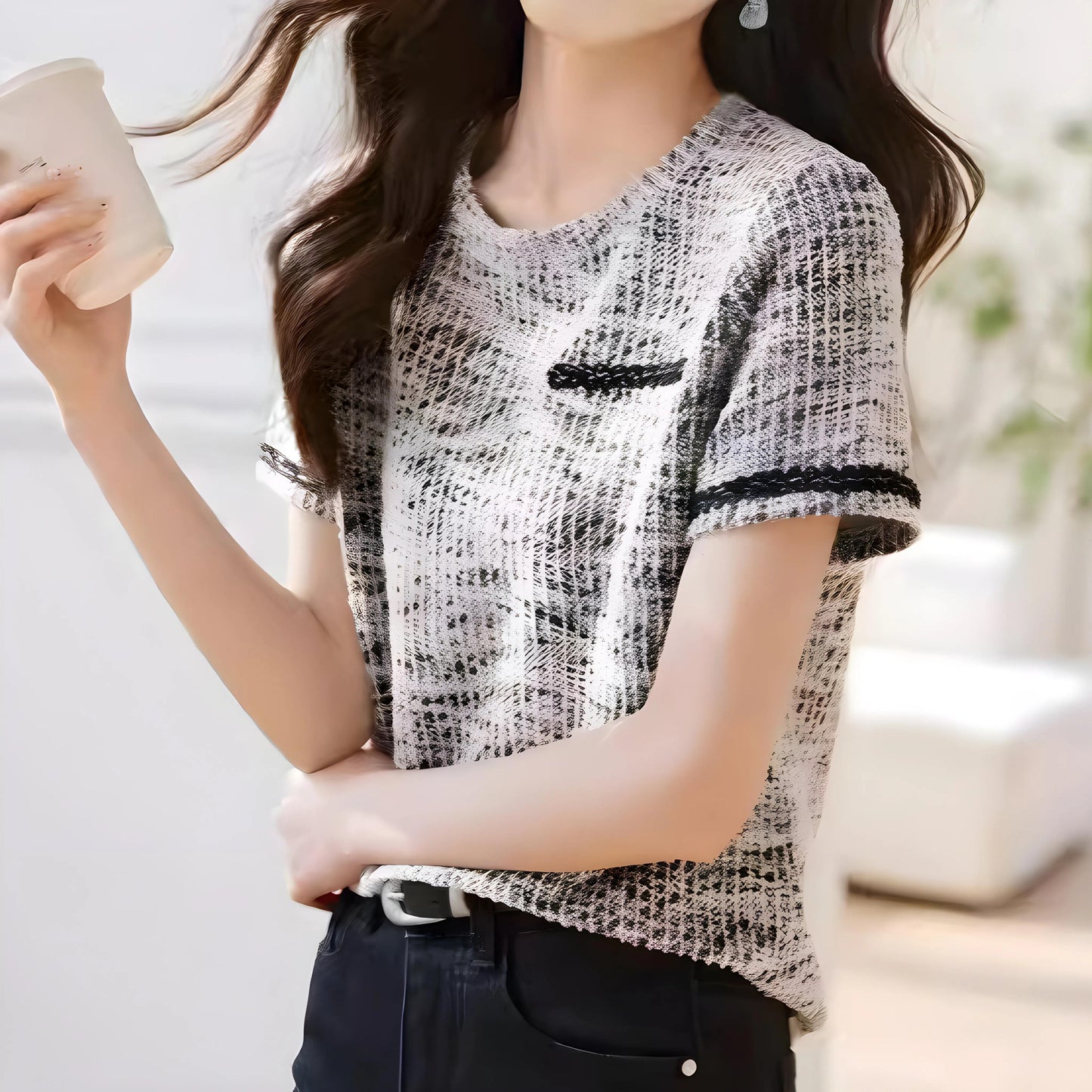 Clarisse Soft Texture Knit Top
