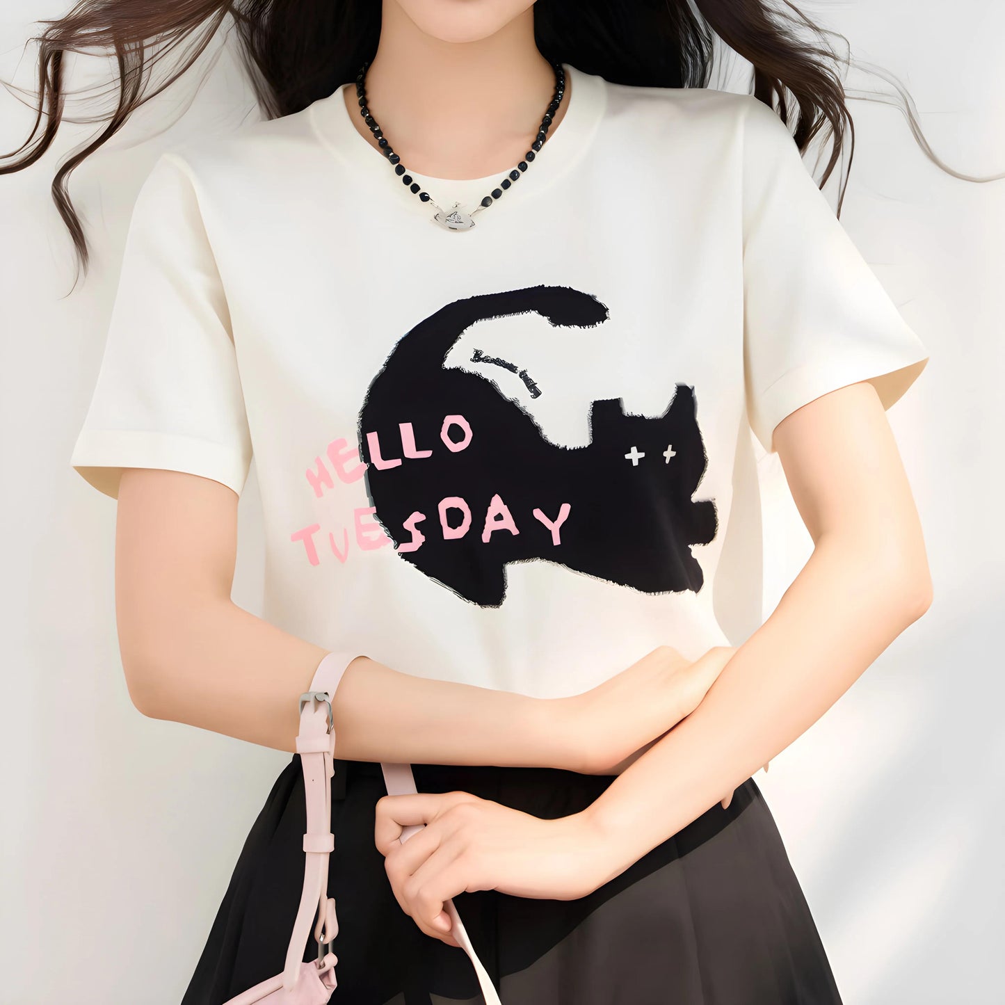 Nina Cat Mood Graphic T-Shirt