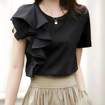 Estelle Ruffle One Shoulder T-shirt