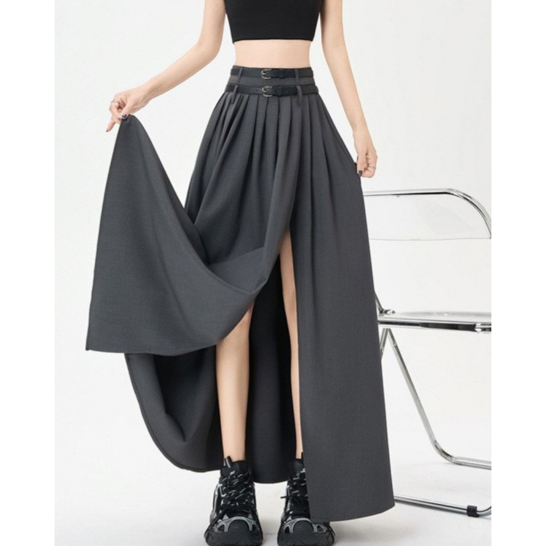 Nola Trim Pleat Slit Skirt