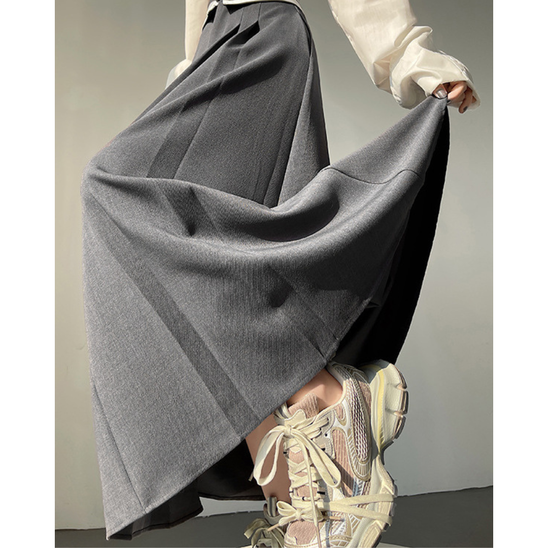 Faye Contrast Waist Flare Skirt