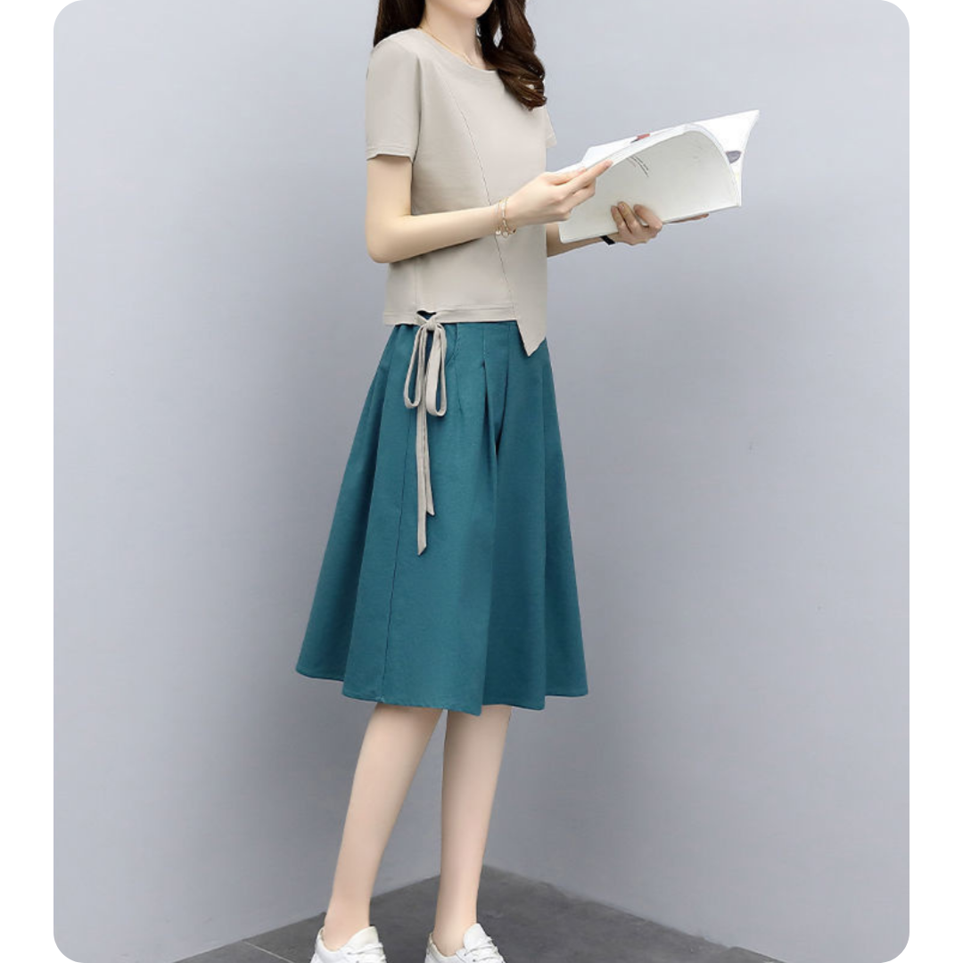 Lina Soft Tie Pleat Set