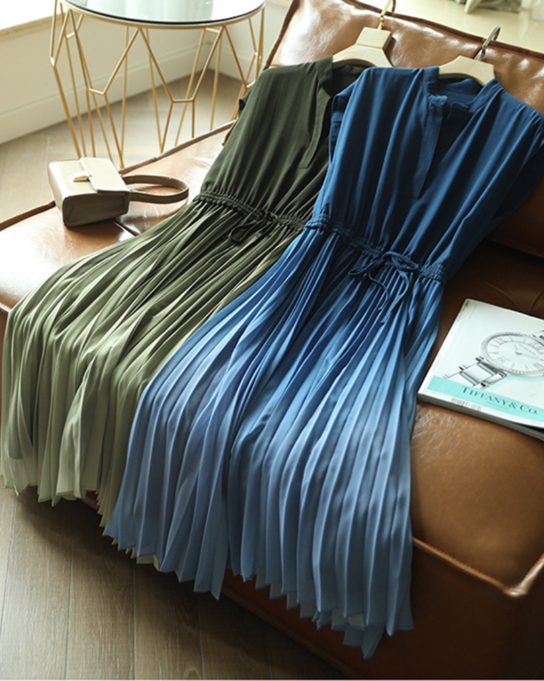 Isla Flow Ombre Pleat Dress