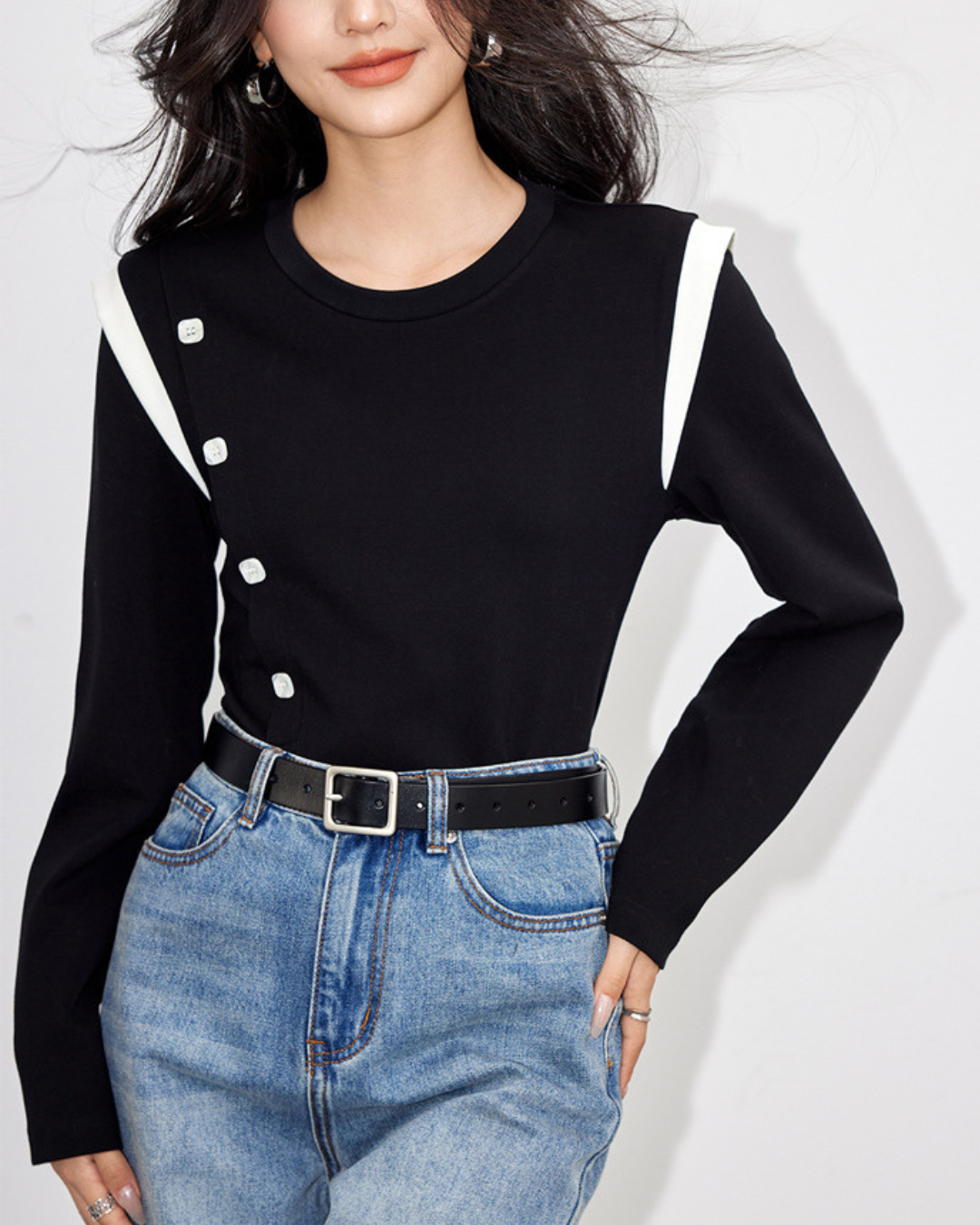 Lyra Angle Button T-Shirt