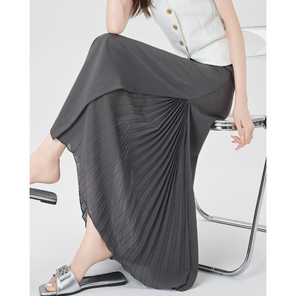 Lina Sheer Panel Midi Skirt