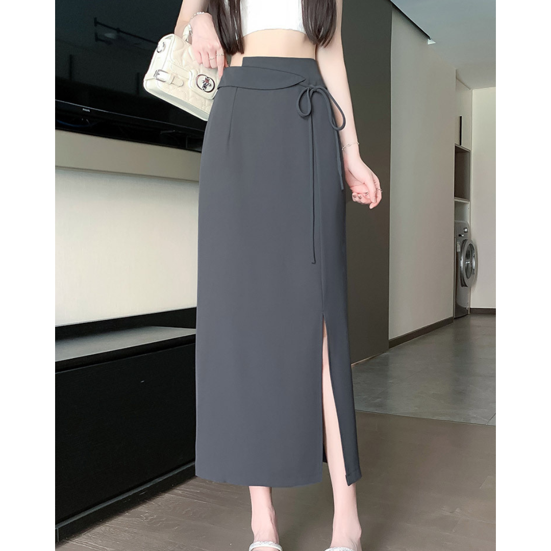 Clea Wrap Tie Midi Skirt