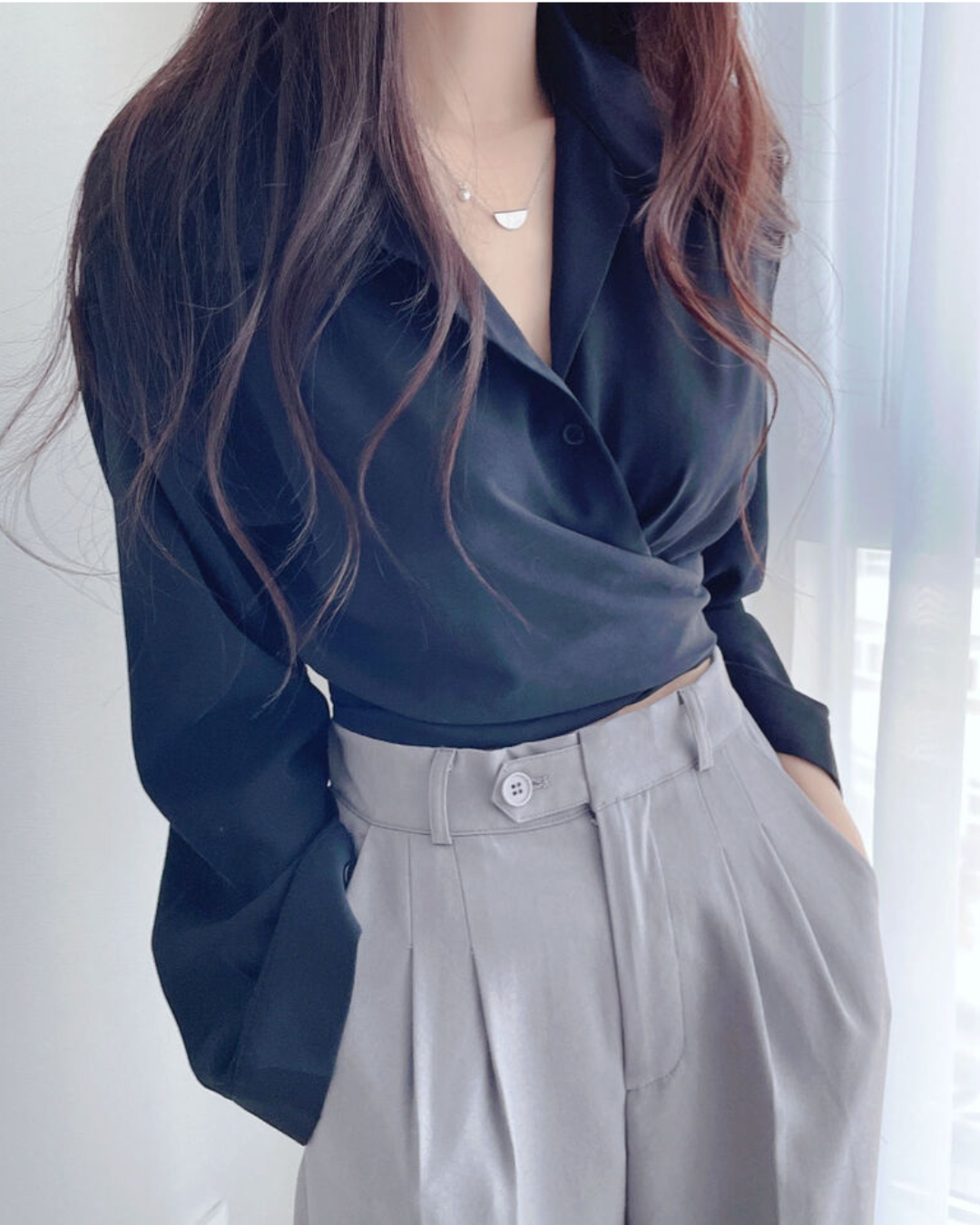 Elora Tie Back Drape Shirt