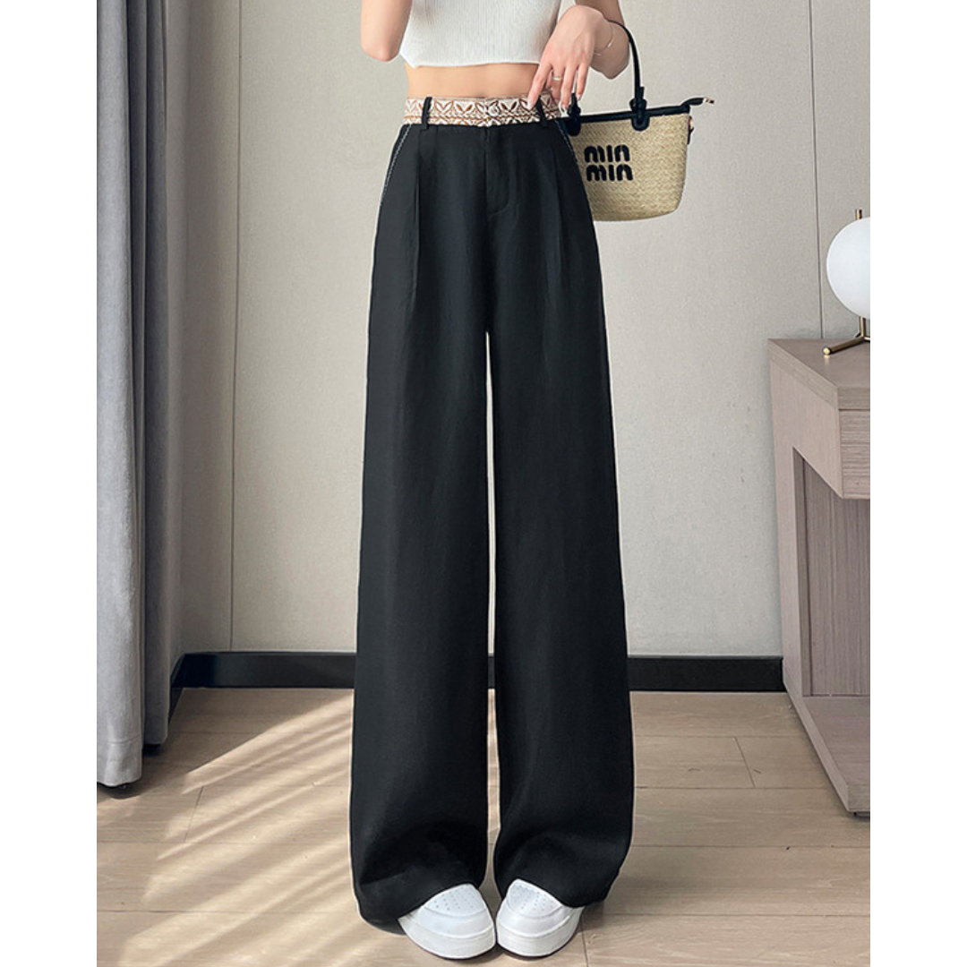 Ariwa Embroidered Waist Trousers
