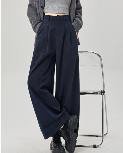 Mira Folded Wide Cotton Pants