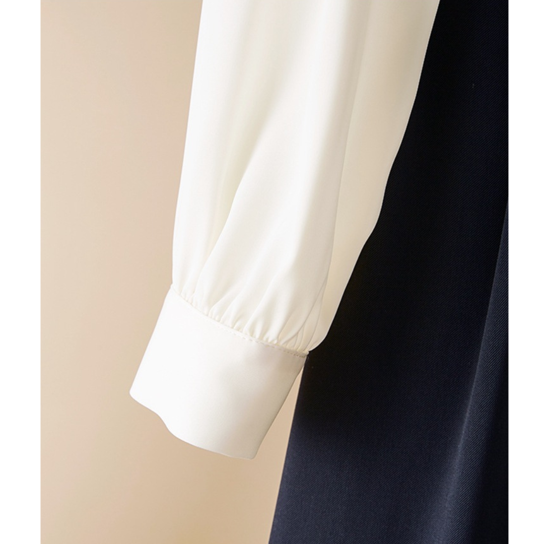 Mina Contrast Panel Midi Dress