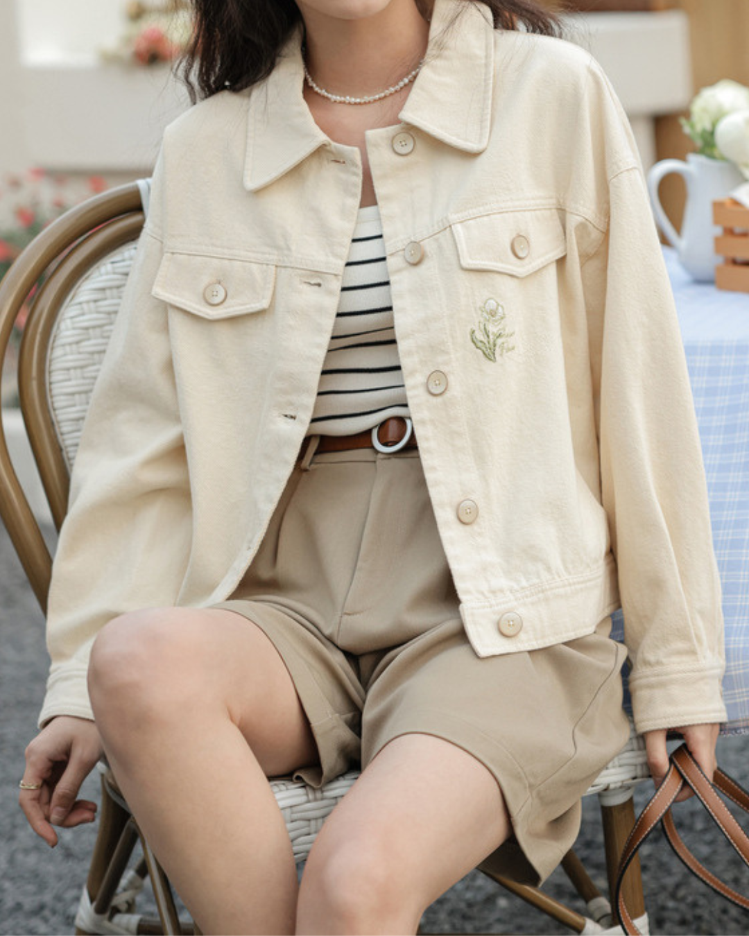 Siena Bloom Embroidered Denim Jacket