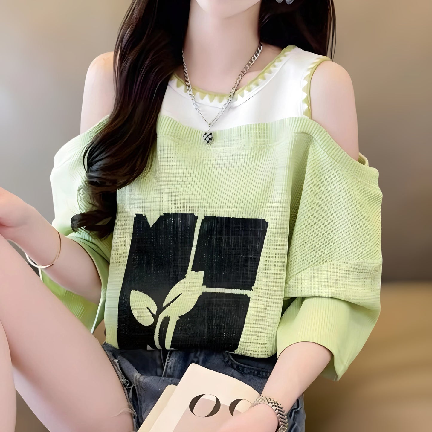 Wafflick Shoulder Short Sleeved T-Shirt
