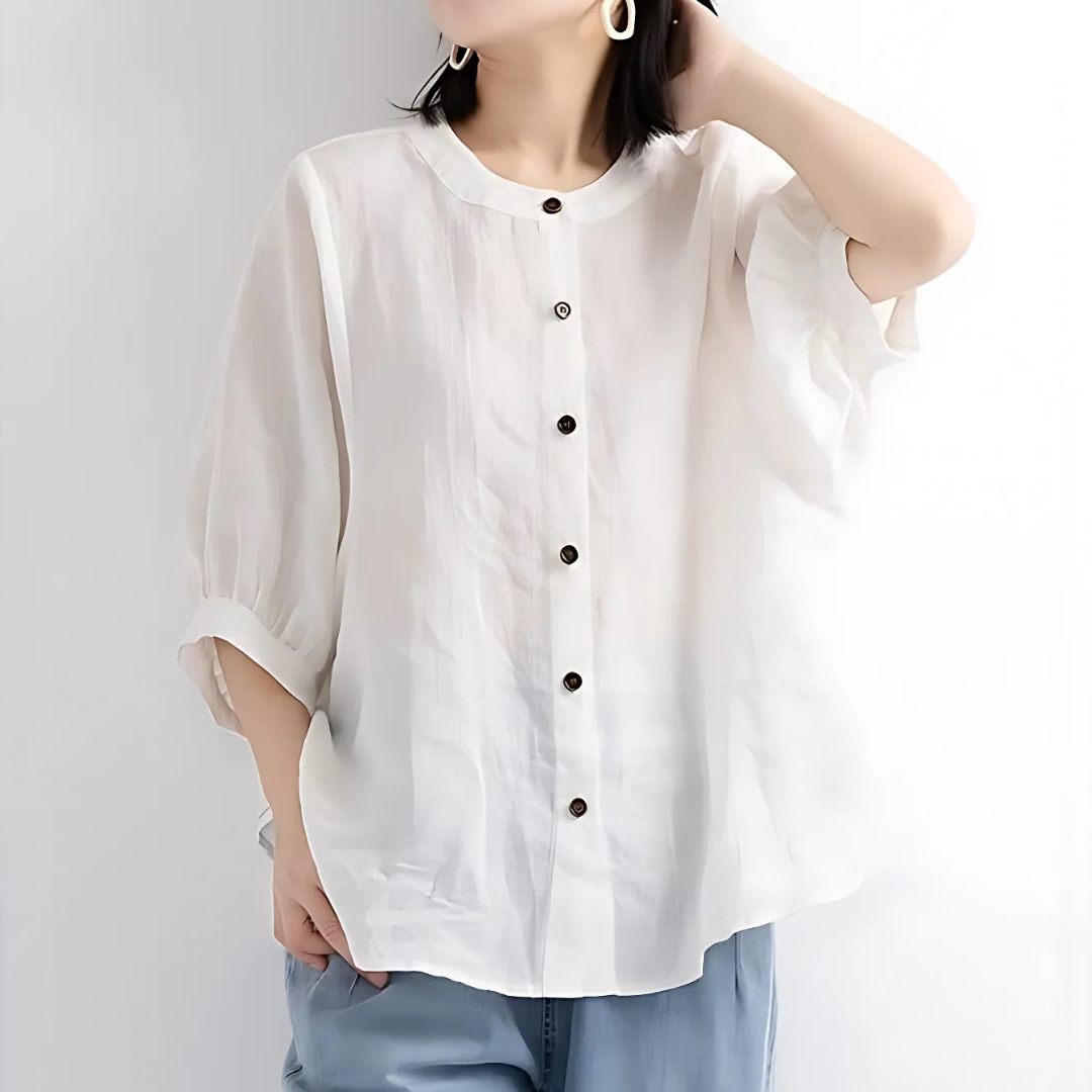 Luna Bloom Soft Puff Sleeve Blouse