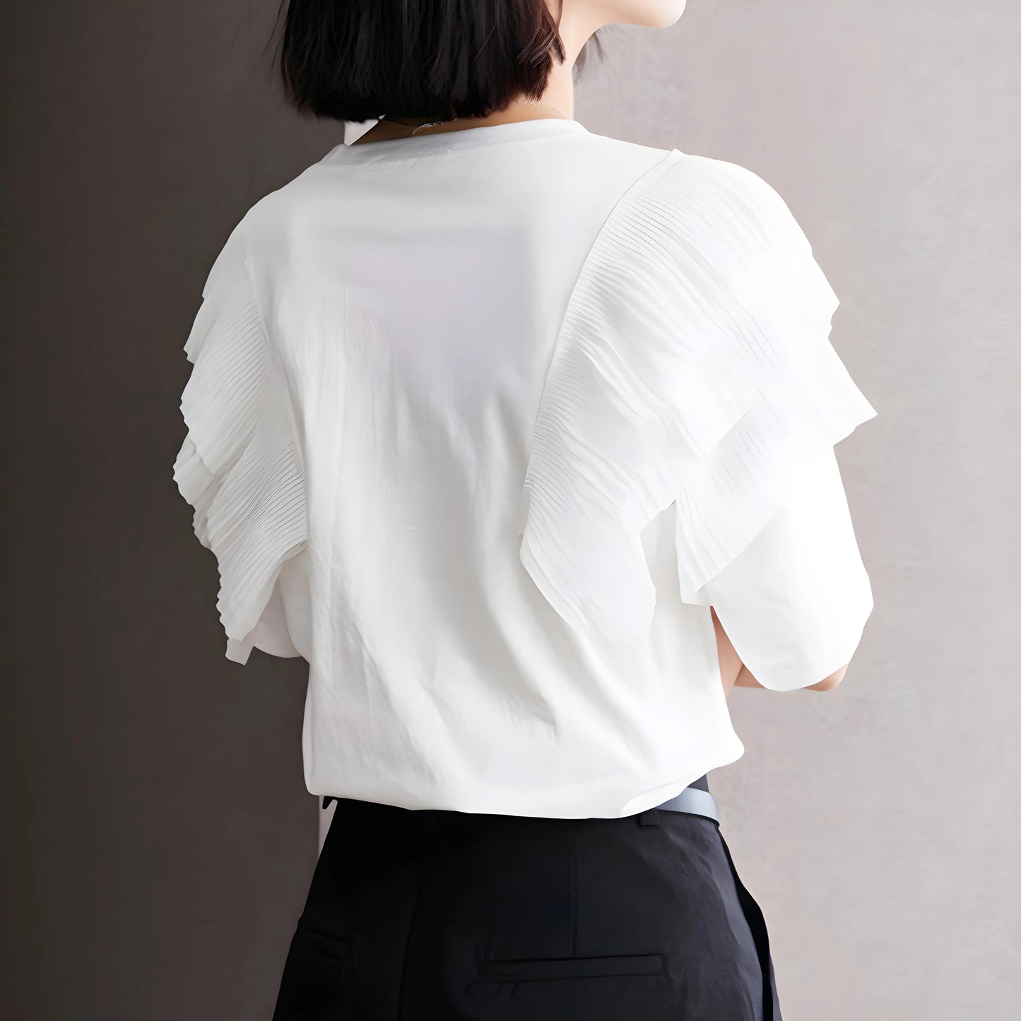 Faye Pleat Cascade T-Shirt