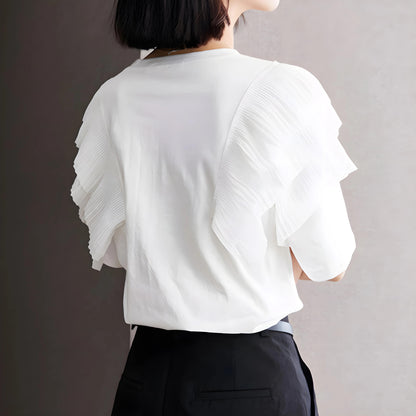 Faye Pleat Cascade T-Shirt