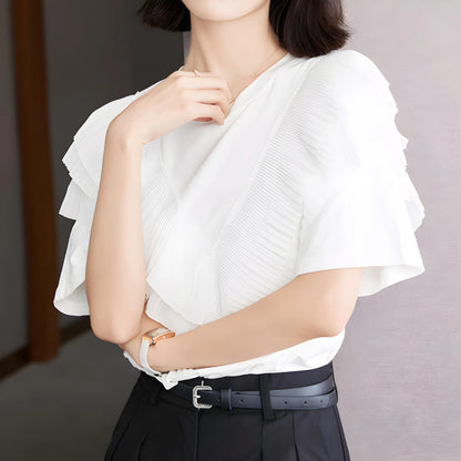 Faye Pleat Cascade T-Shirt
