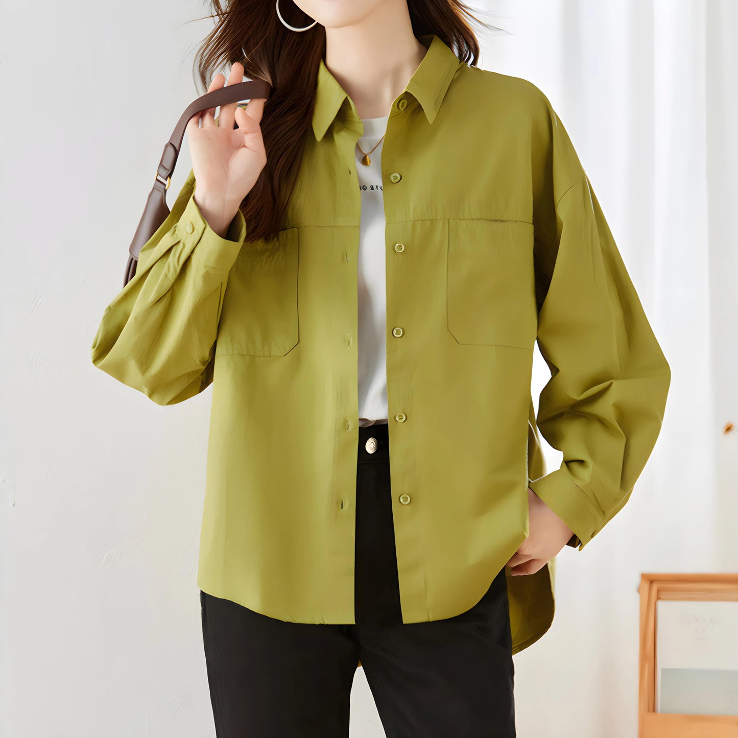Lina Flow Cotton Pocket Shirt
