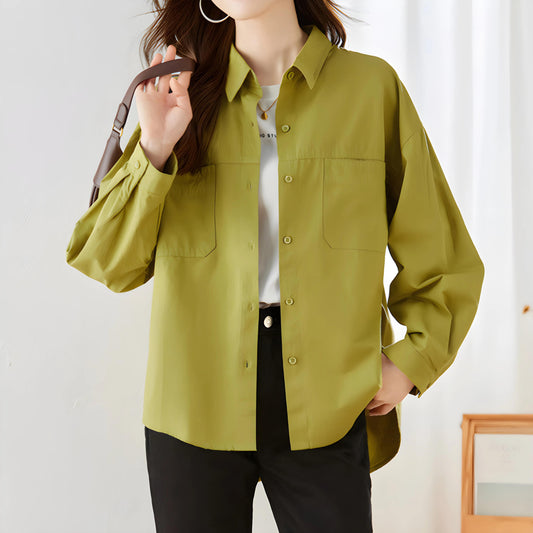 Lina Flow Cotton Pocket Shirt